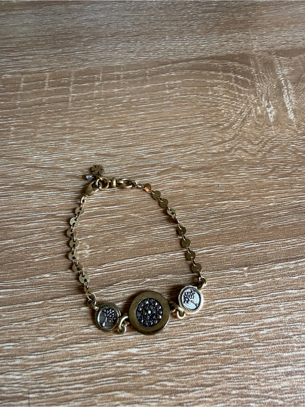 Lucky Brand Gold-Tone Three Medallion Bracelet and Earrings